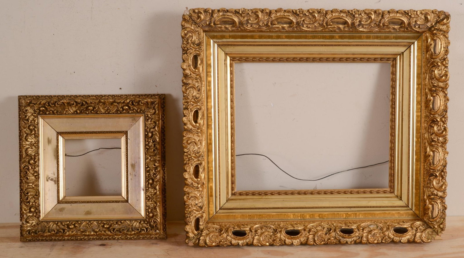 Two 19th Century Gilt Frames.: Rabbets 4.5 x 4.5 inches and 10 x 12 inches, in good condition.