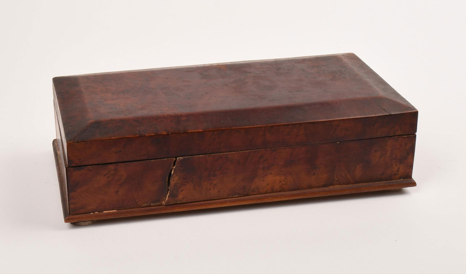 Antique Bird's Eye Maple Wood Box (1 of 5)