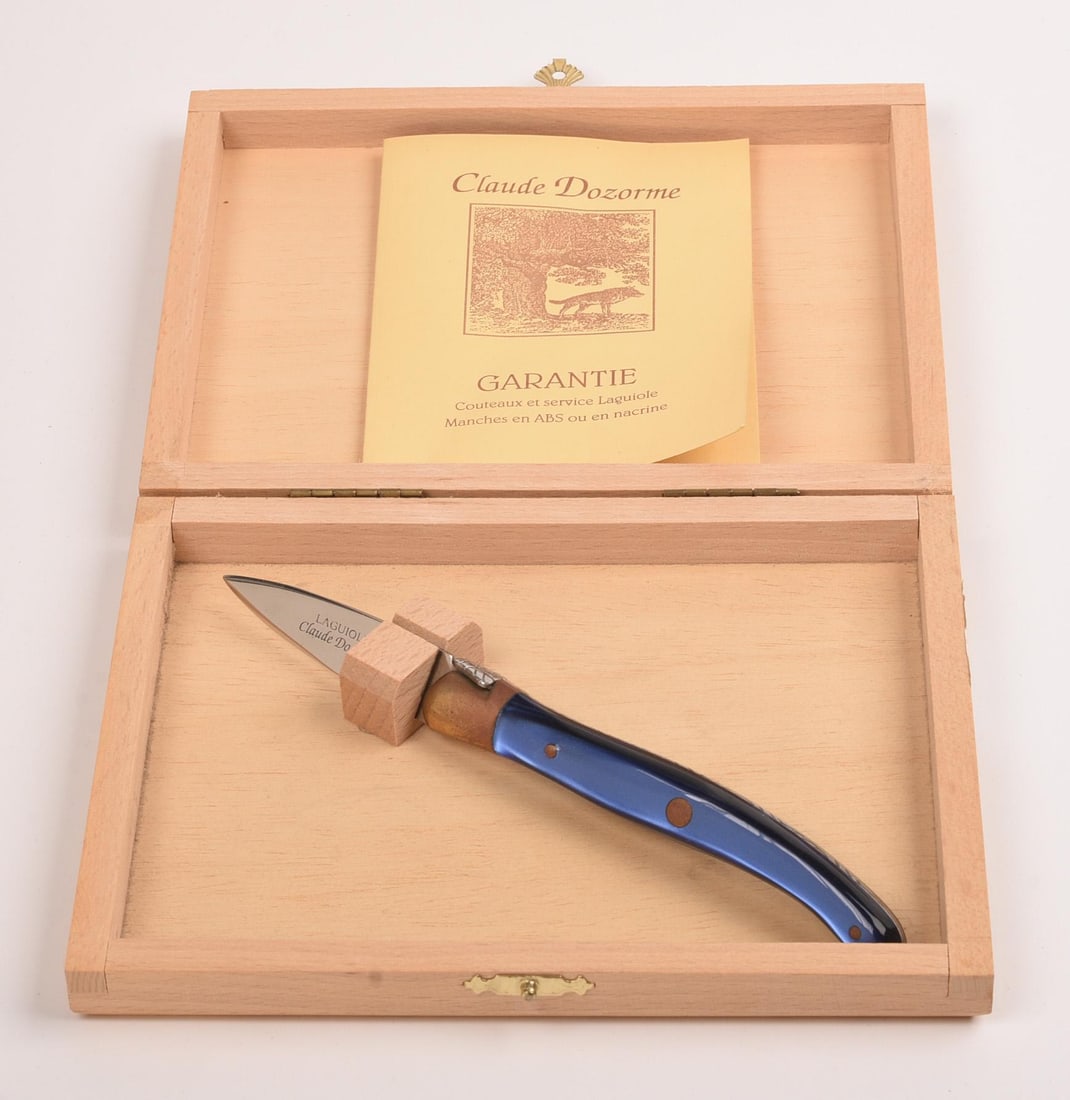 Claude Dozorme Cased Cheese Knife. (1 of 5)
