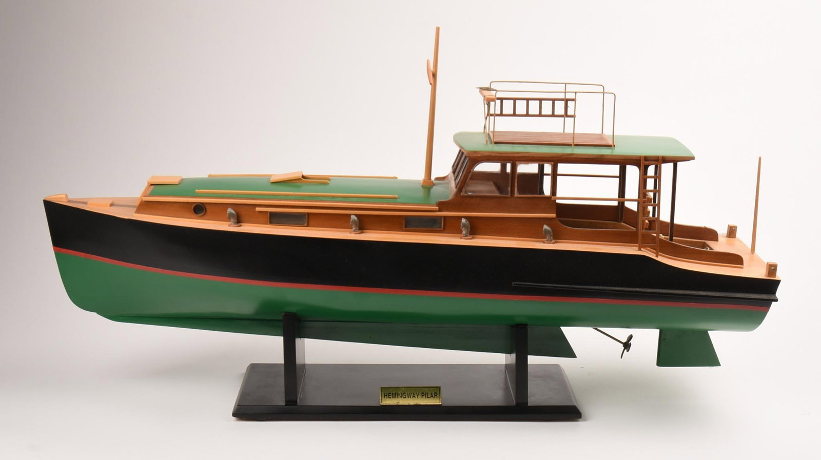 Model of Hemingway's Yacht Pilar.: Length 29 inches. Together with a copy of 'The Last Interview'
