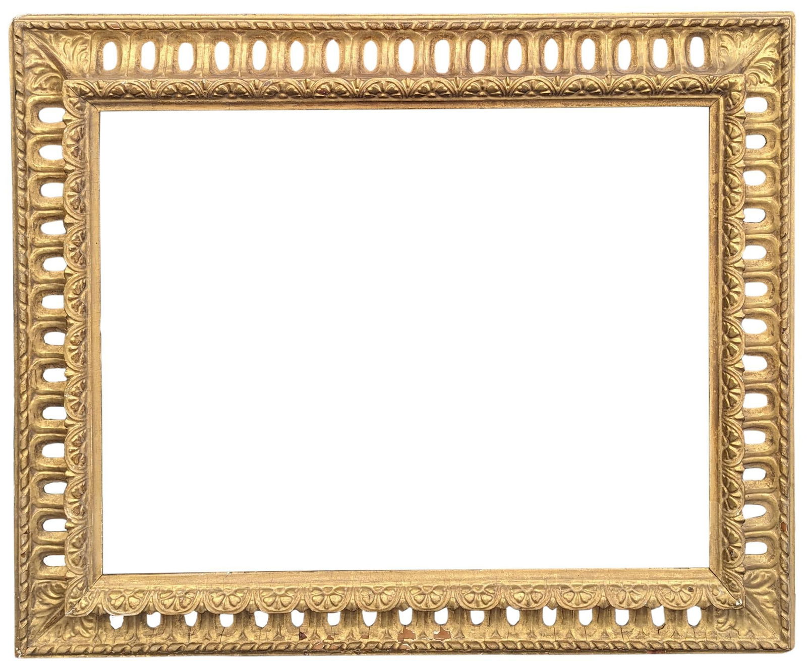 Large Carved Giltwood Frame With Reticulated Edge. (1 of 2)