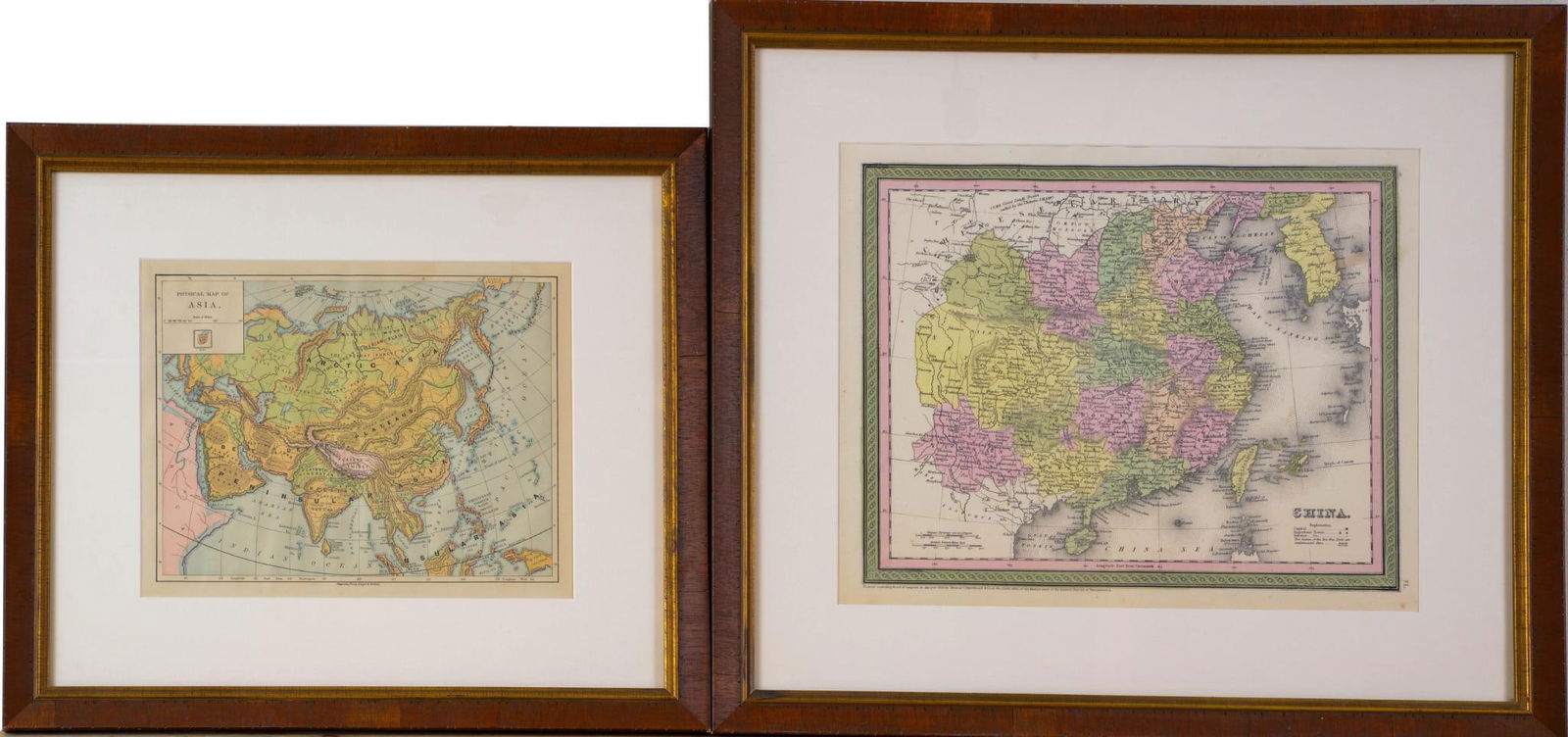 TWO 19TH CENTURY MAPS OF ASIA. (1 of 5)