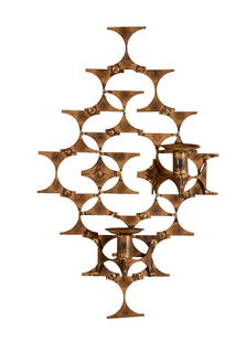 Marc Weinstein for Marc Creates Brutalist Wall Sconce: 20 x 12 inches.