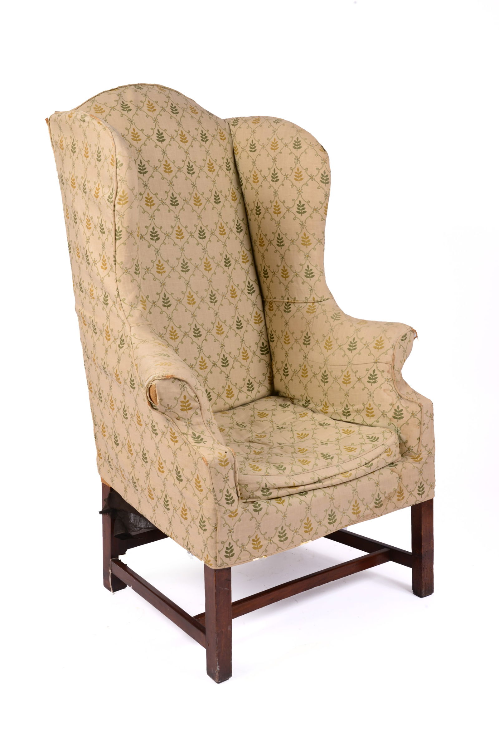 Chippendale Mahogany Wing Back Chair (1 of 6)