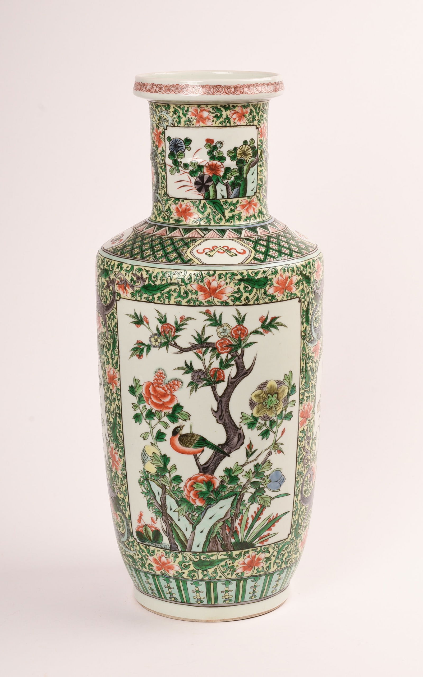 Large Chinese Famille Verte Vase (1 of 5)
