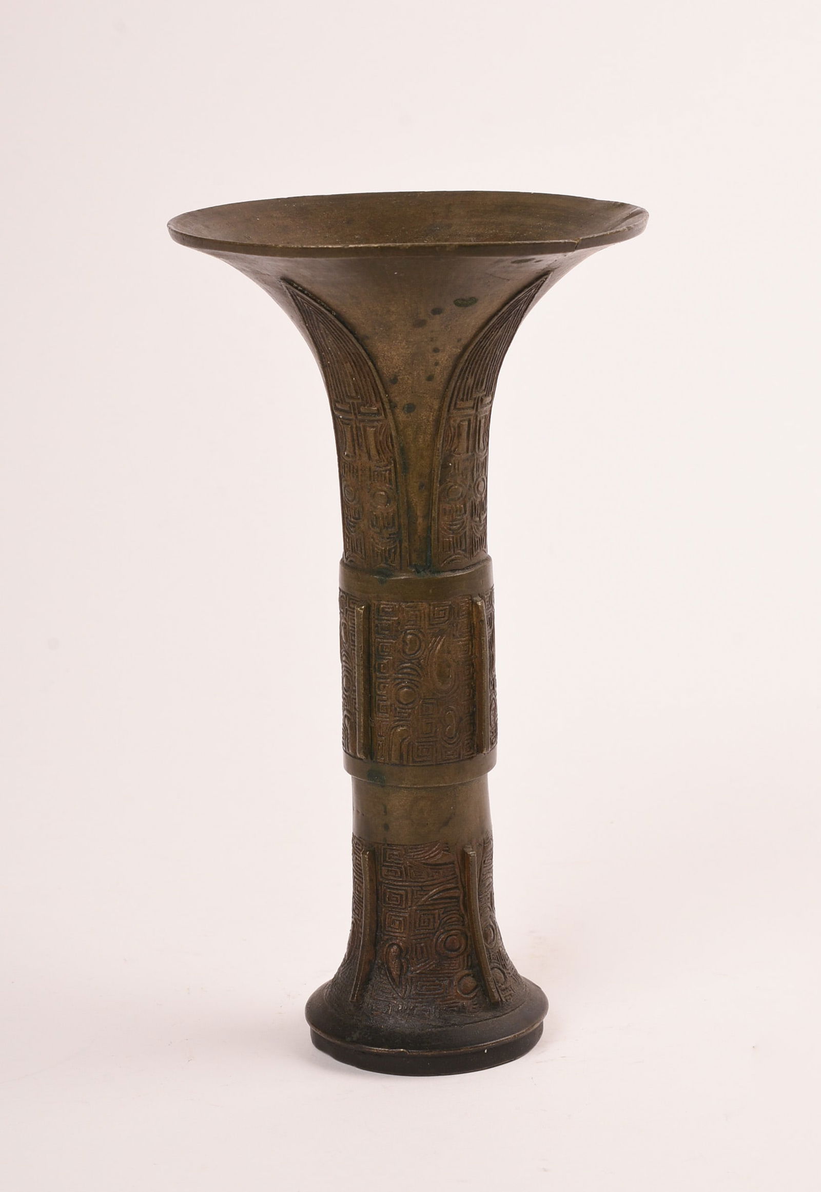 Chinese Bronze Gu Form Vase (1 of 4)