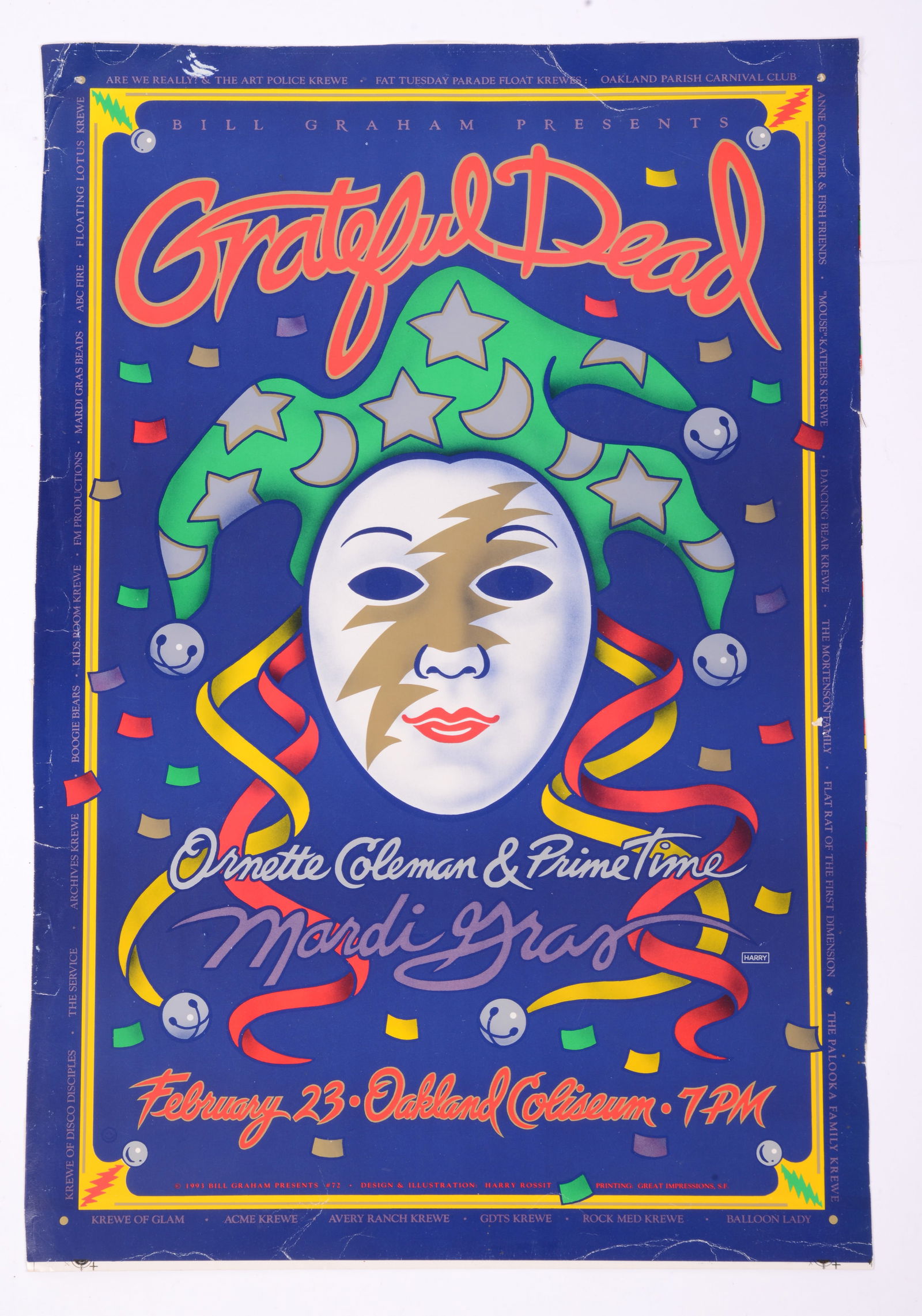 Grateful Dead' Concert Poster 1993 (1 of 2)