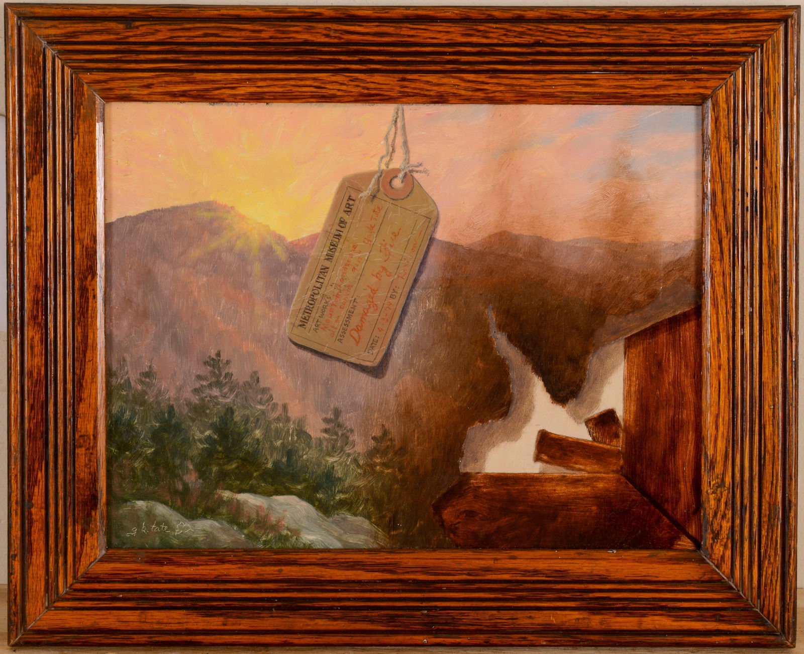 Gayle Blair Tate (Born 1944). Trompe L'oeill Still Life. (1 of 3)