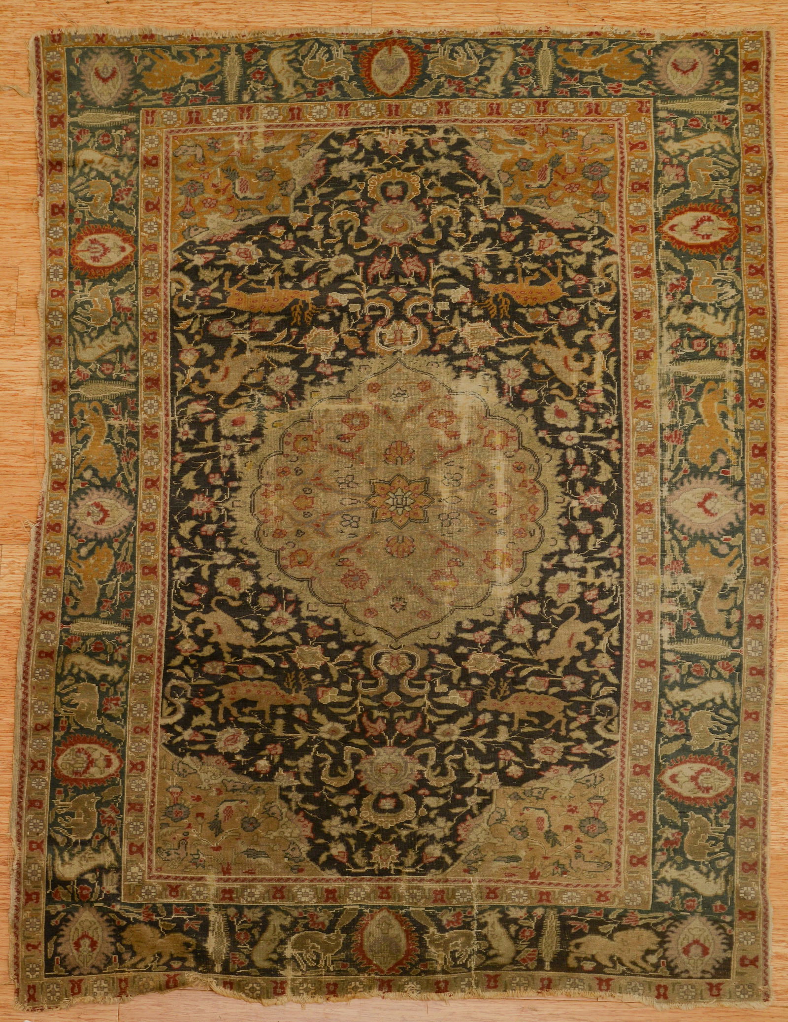 Early Oriental Carpet. (1 of 4)