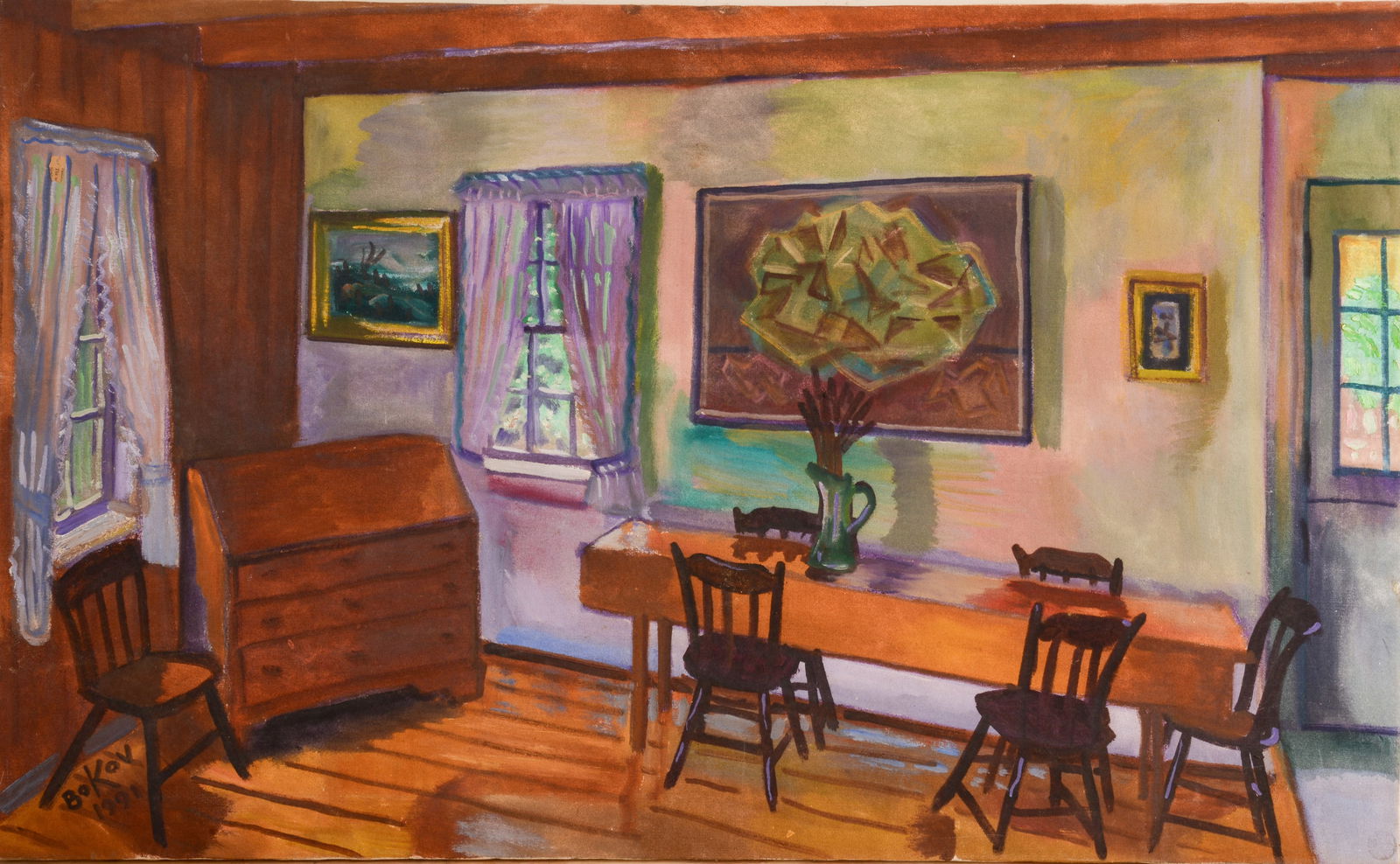 Konstantin Bokov (b. 1940). Room Interior. (1 of 3)