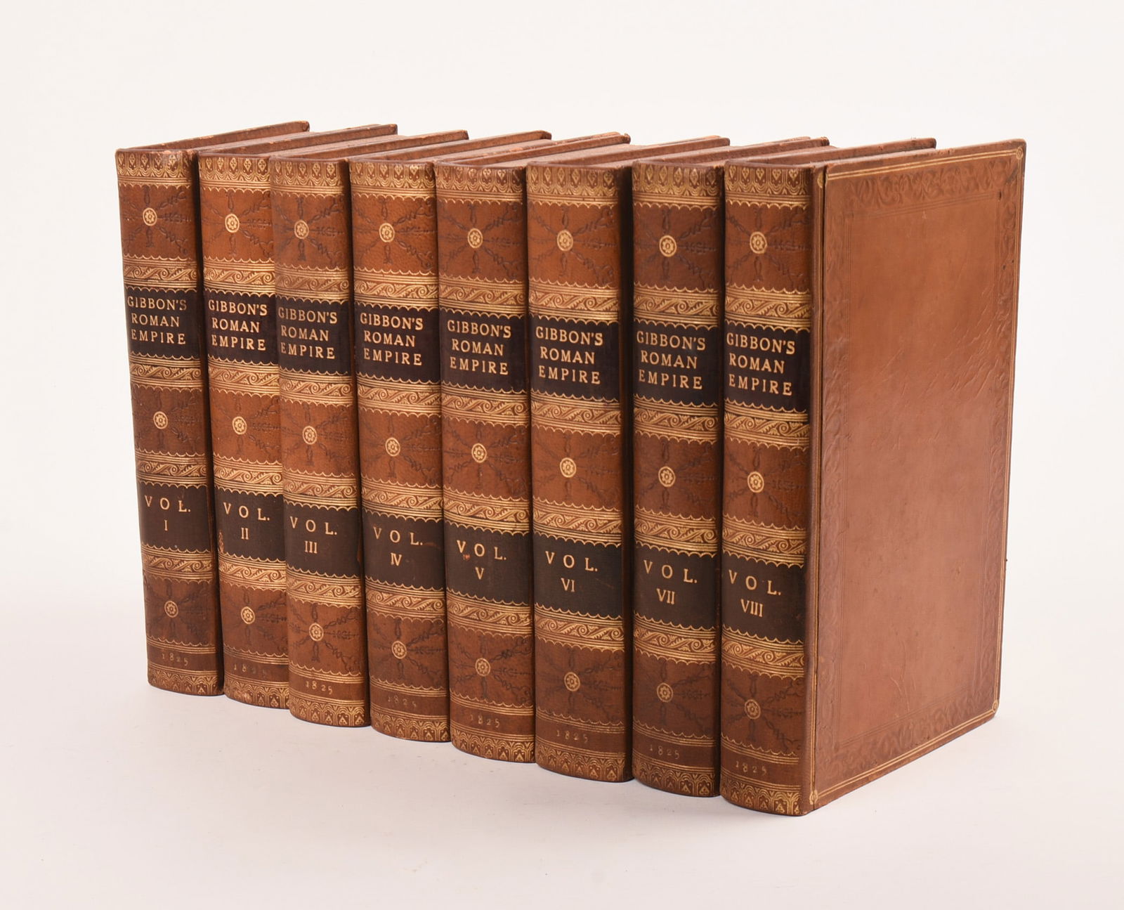 Eight Volumes of Gibbon's Roman Empire (1 of 11)