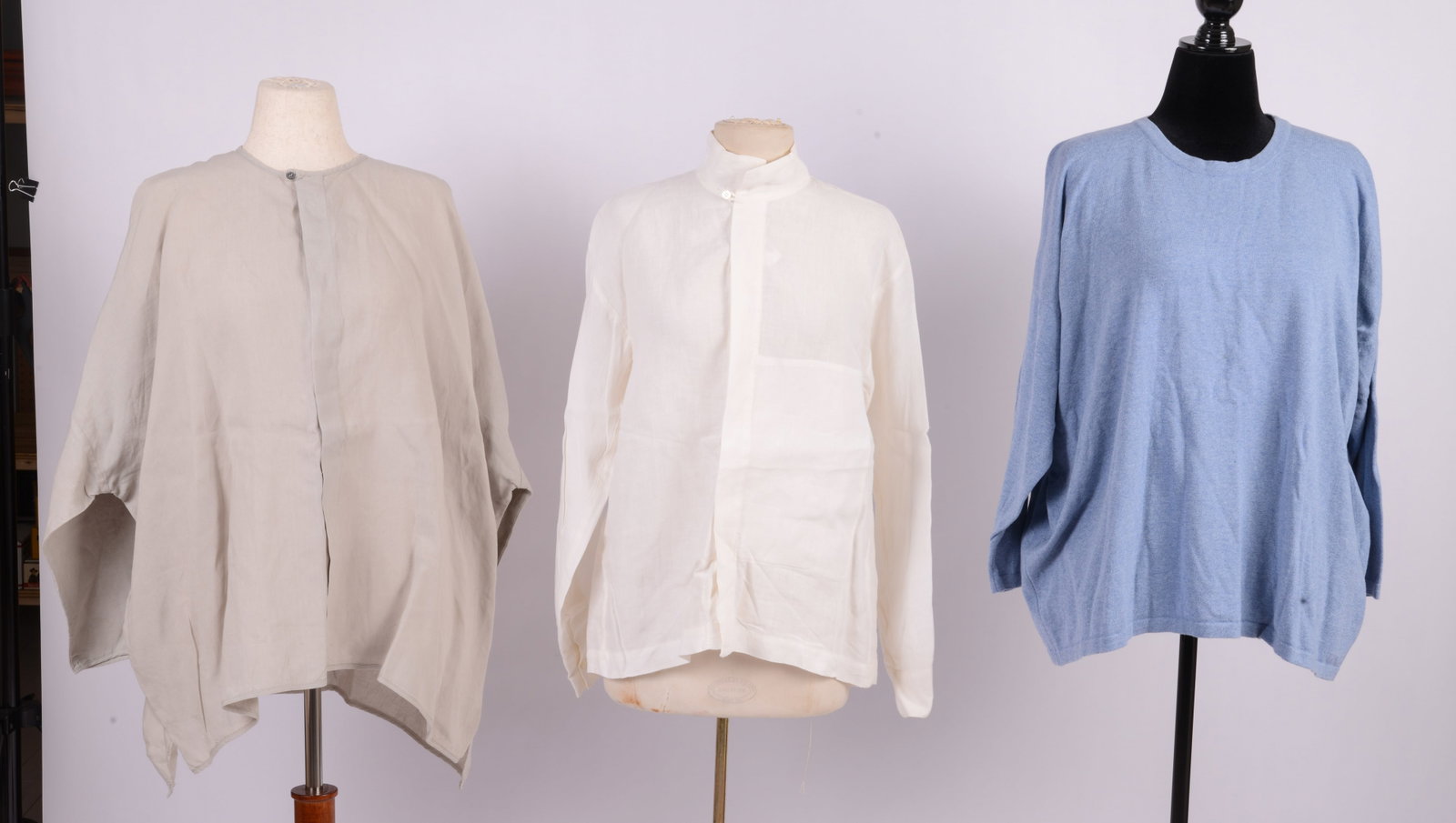 Eskandar Cotton Sweater and Two Eskandar Linen Shirts Size 0/1: Good condition