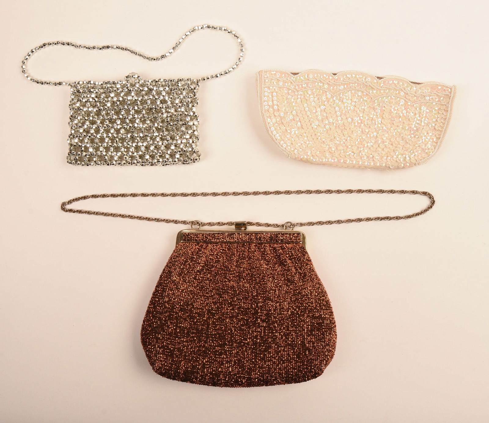 Copper Beaded Evening Purse 1970's-1980's (1 of 3)