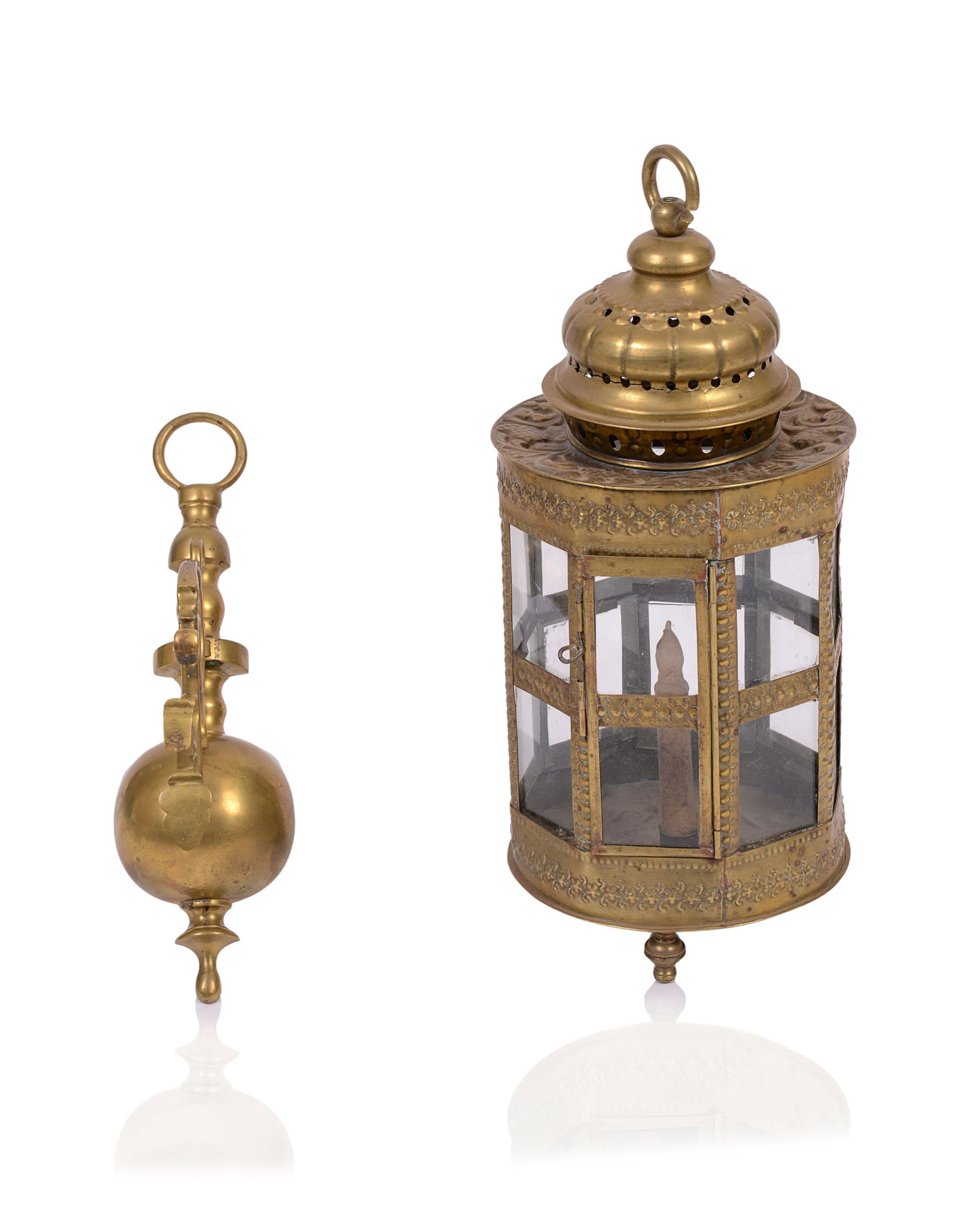 LARGE EARLY BRASS LANTERN (1 of 5)
