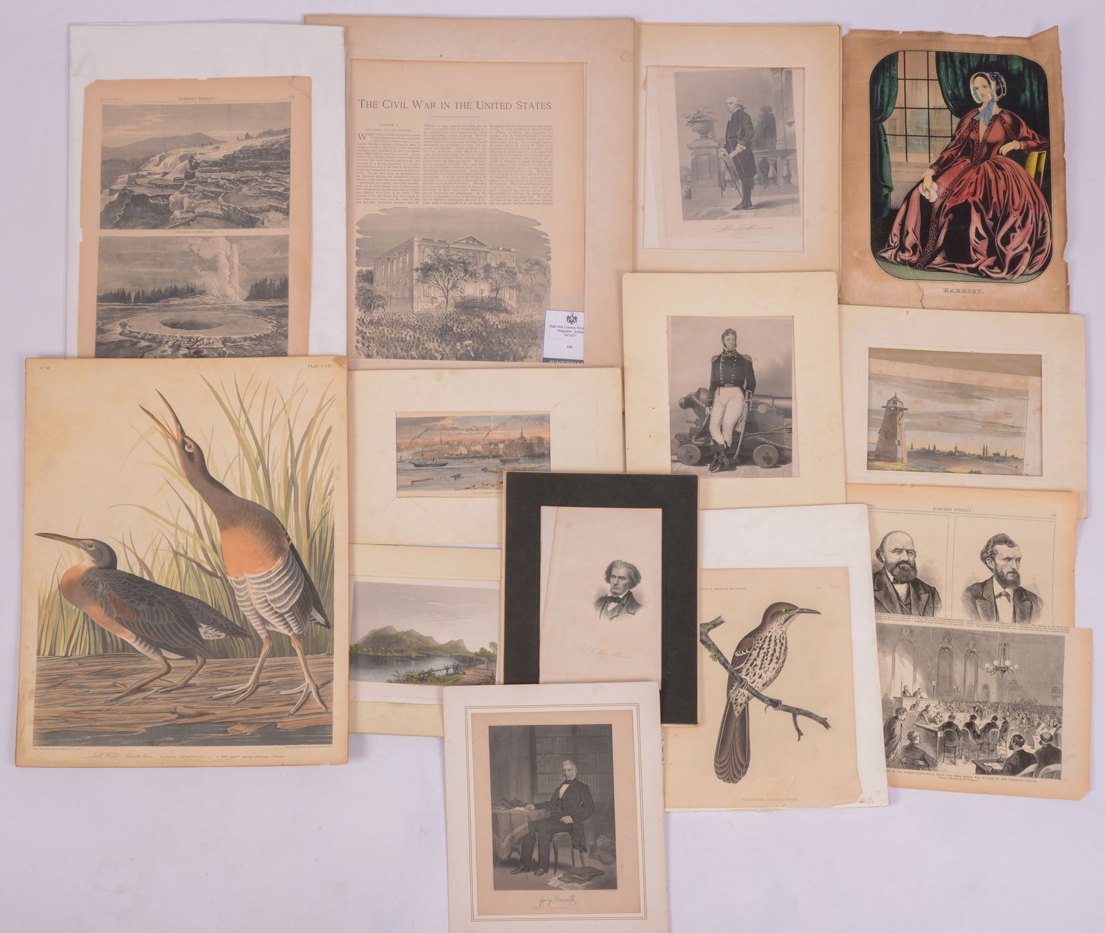 COLLECTION OF 19TH CENTURY AMERICAN PRINTS. (1 of 5)