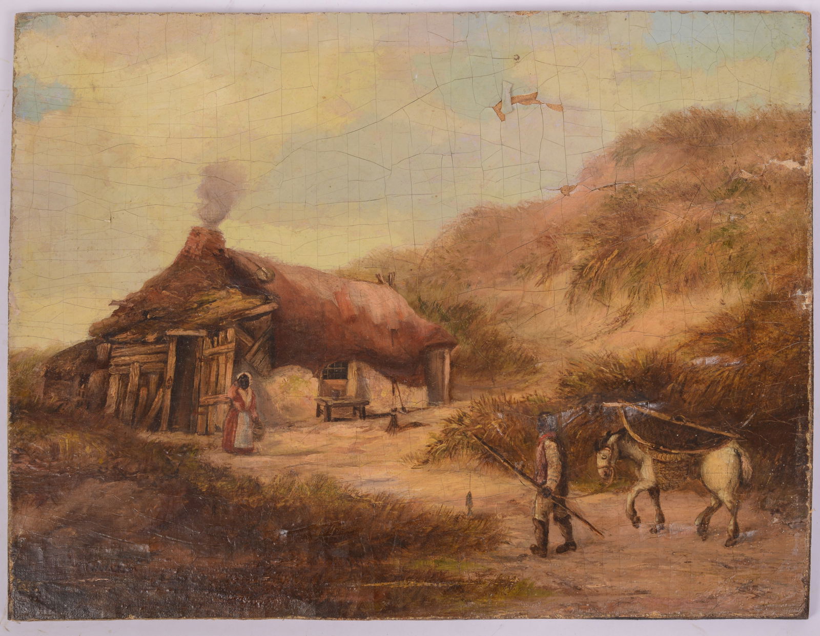 PAINTING OF AN AFRICAN AMERICAN FAMILY AT A CABIN (1 of 2)