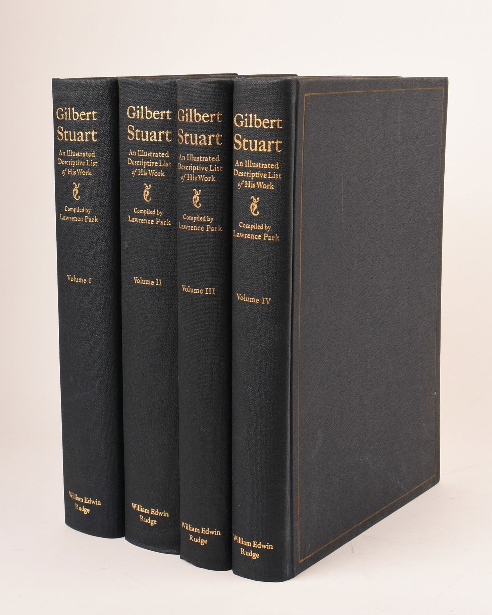 FOUR VOLUMES OF 'GILBERT STUART' 1926: An Illustrated List of His Works Compiled by Lawrence Park', published in New York, William Edwin Rudge, 13.25 inches x 9.25 inches