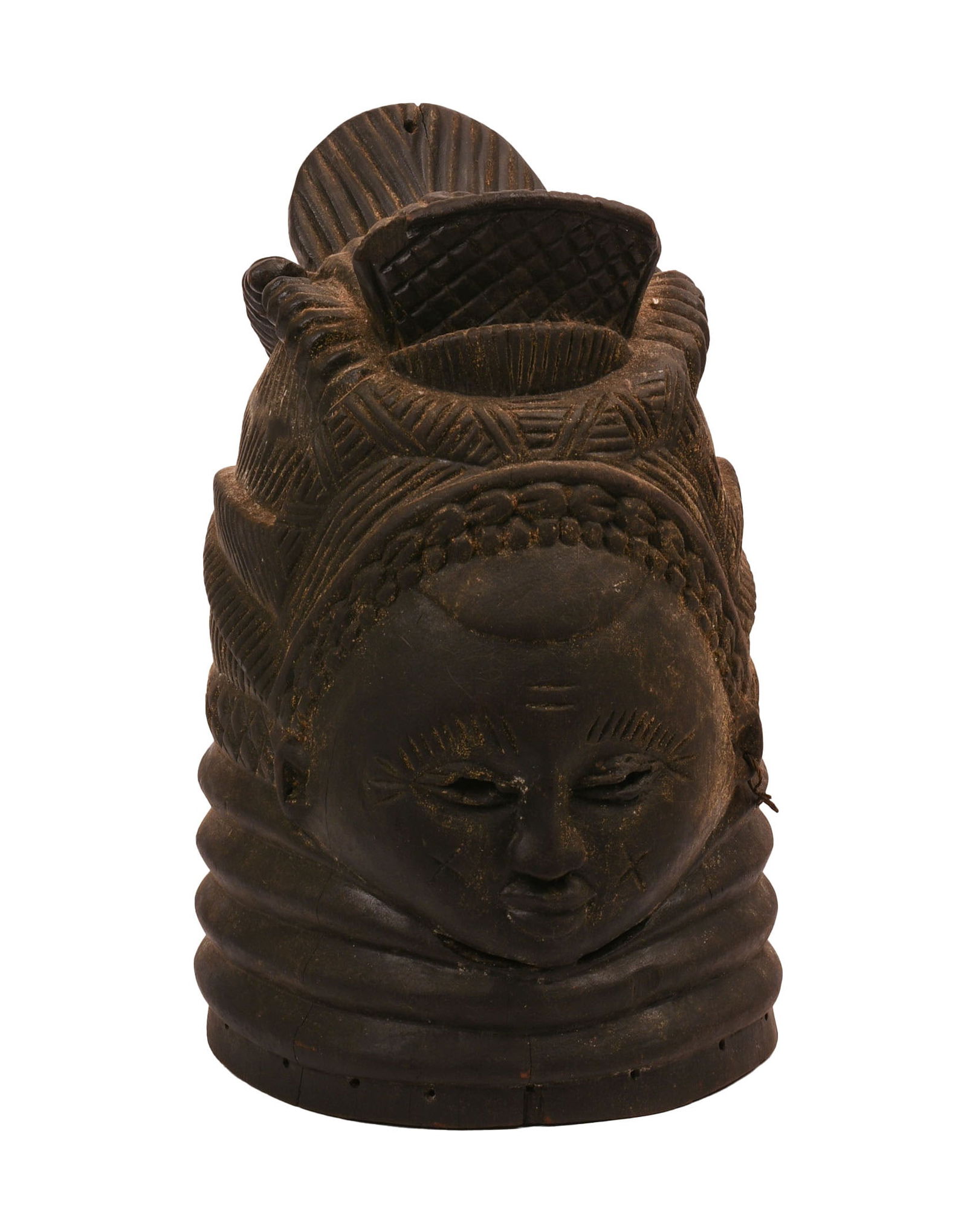 AFRICAN MENDE HELMET MASK. (1 of 6)