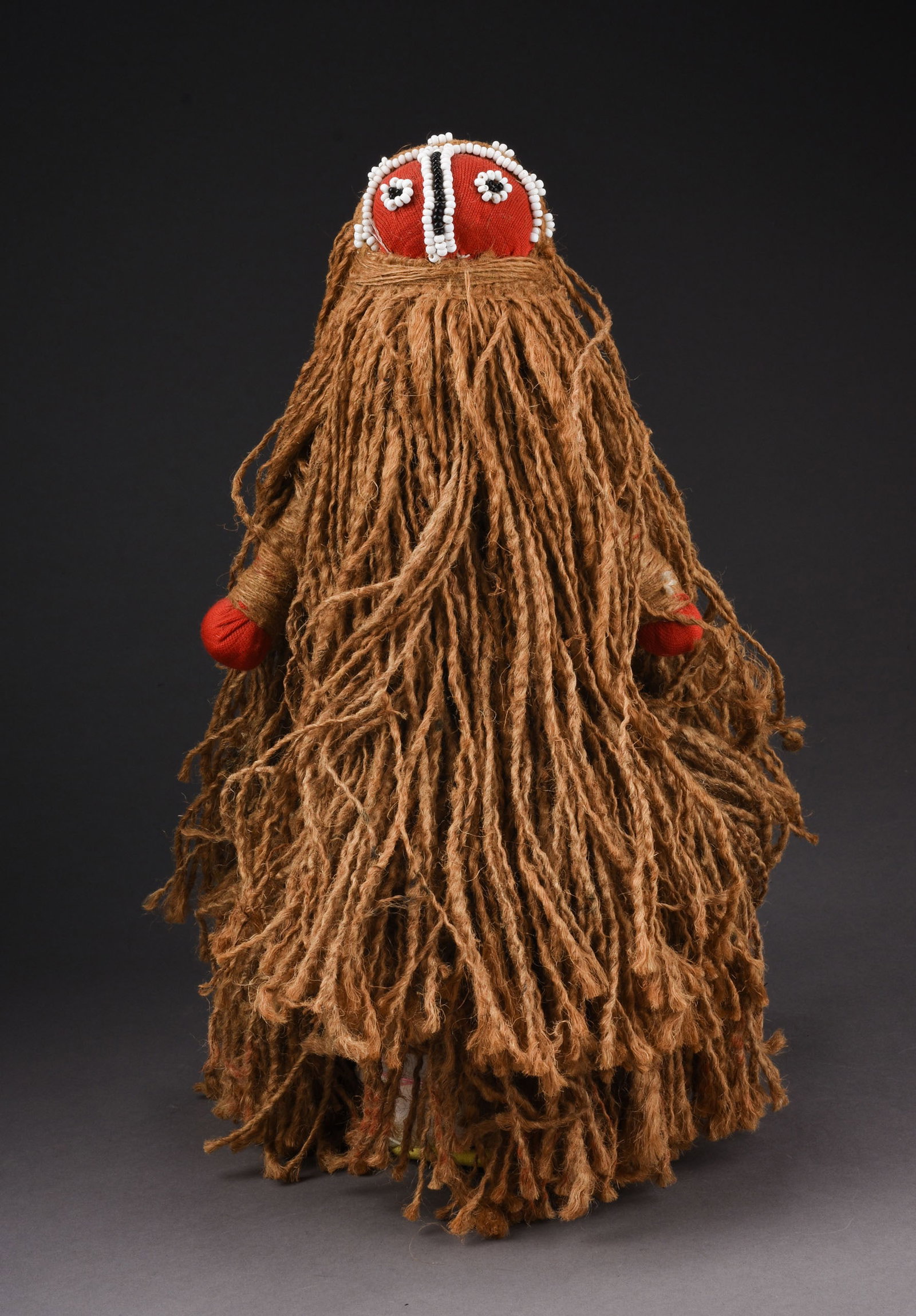 SOUTH AFRICAN NDEBELE TRIBE CEREMONIAL DOLL: Height 13 inches.