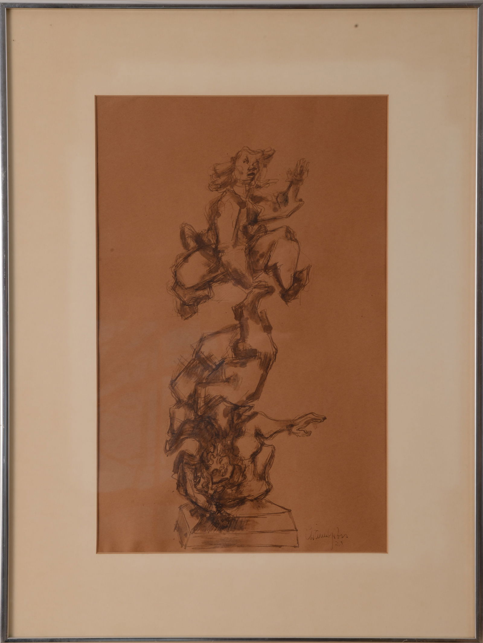 CHAIM GROSS (1904 - 1991). TOTEM POLE, 1938. (1 of 3)