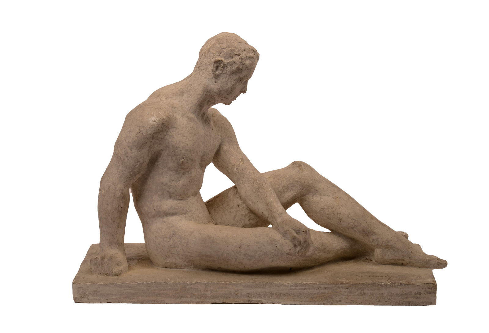 CHARLES H. RUDY (1904 - 1986) . MALE FIGURE AT REST (1 of 5)