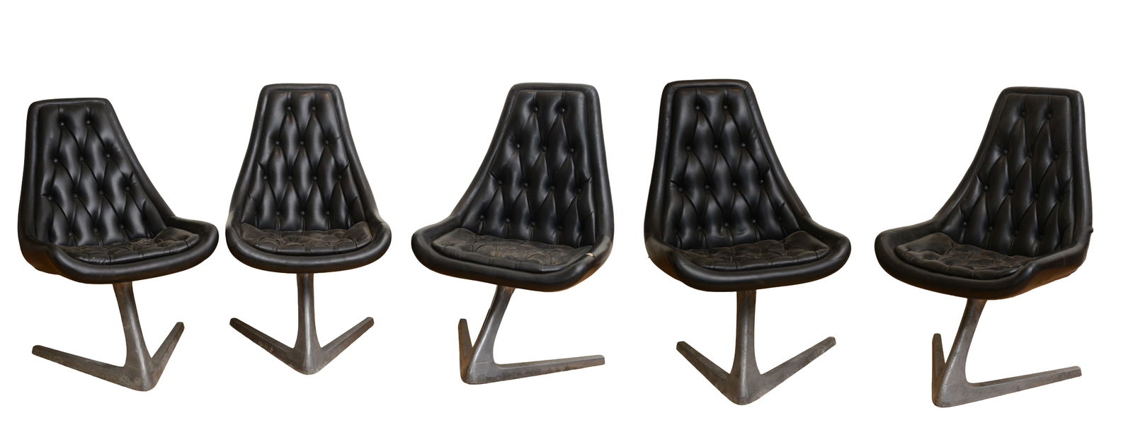 Five Vladimir Kagan Star Trek Dining Chairs. (1 of 8)