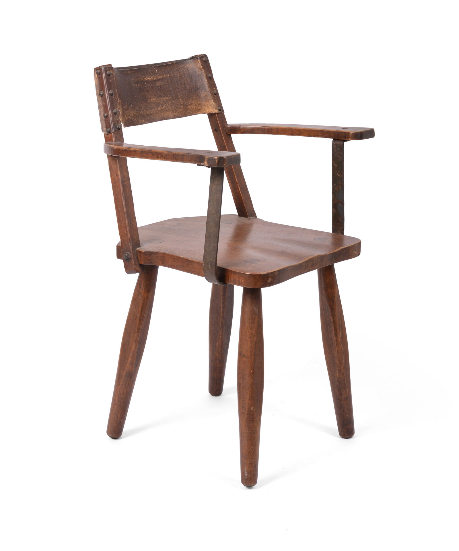 Mid Century Leather and Oak Armchair. (1 of 6)