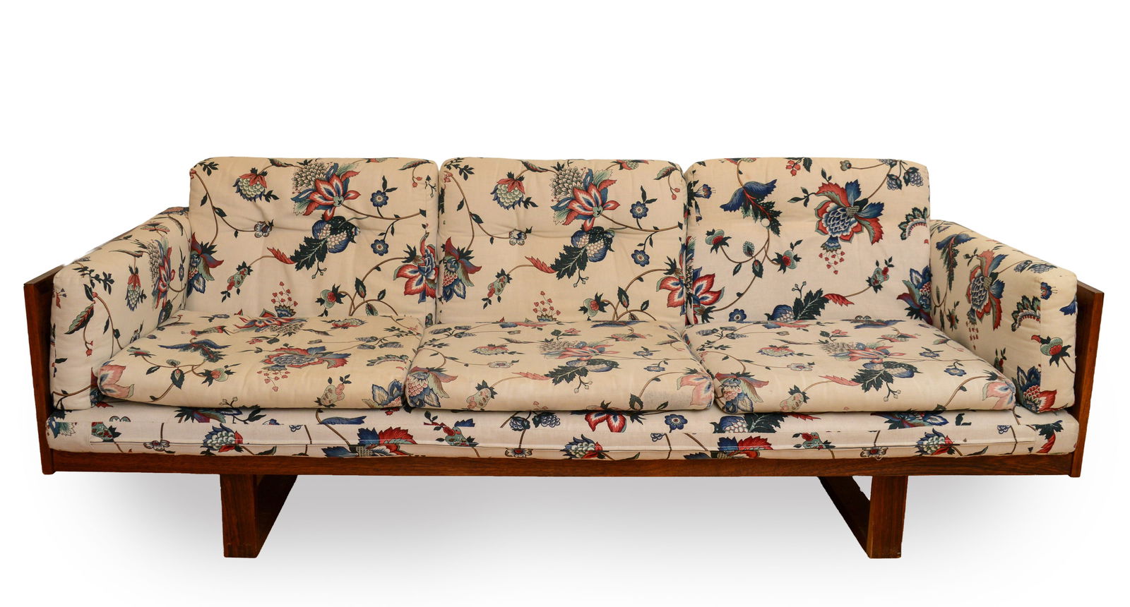 Governor Sofa By Poul Cadovius For France & Son.: Denmark, 1960s. Seat height 18 inches, length 81 inches, overall height 29 inches, depth 30 inches. Cushions with newer covers, overall condition very good, some minor surface scratches.