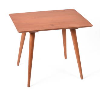 Paul McCobb Winchendon Modern Side Table.: Height 20 inches, top 24 x 18 inches. A few age cracks to top, some surface scratches.