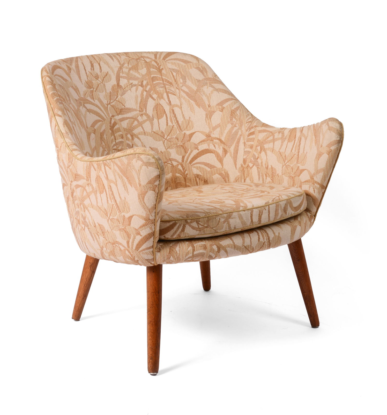 Hans Olsen Lounge Chair.: Seat height 15 inches, overall height 28 inches. Good condition.