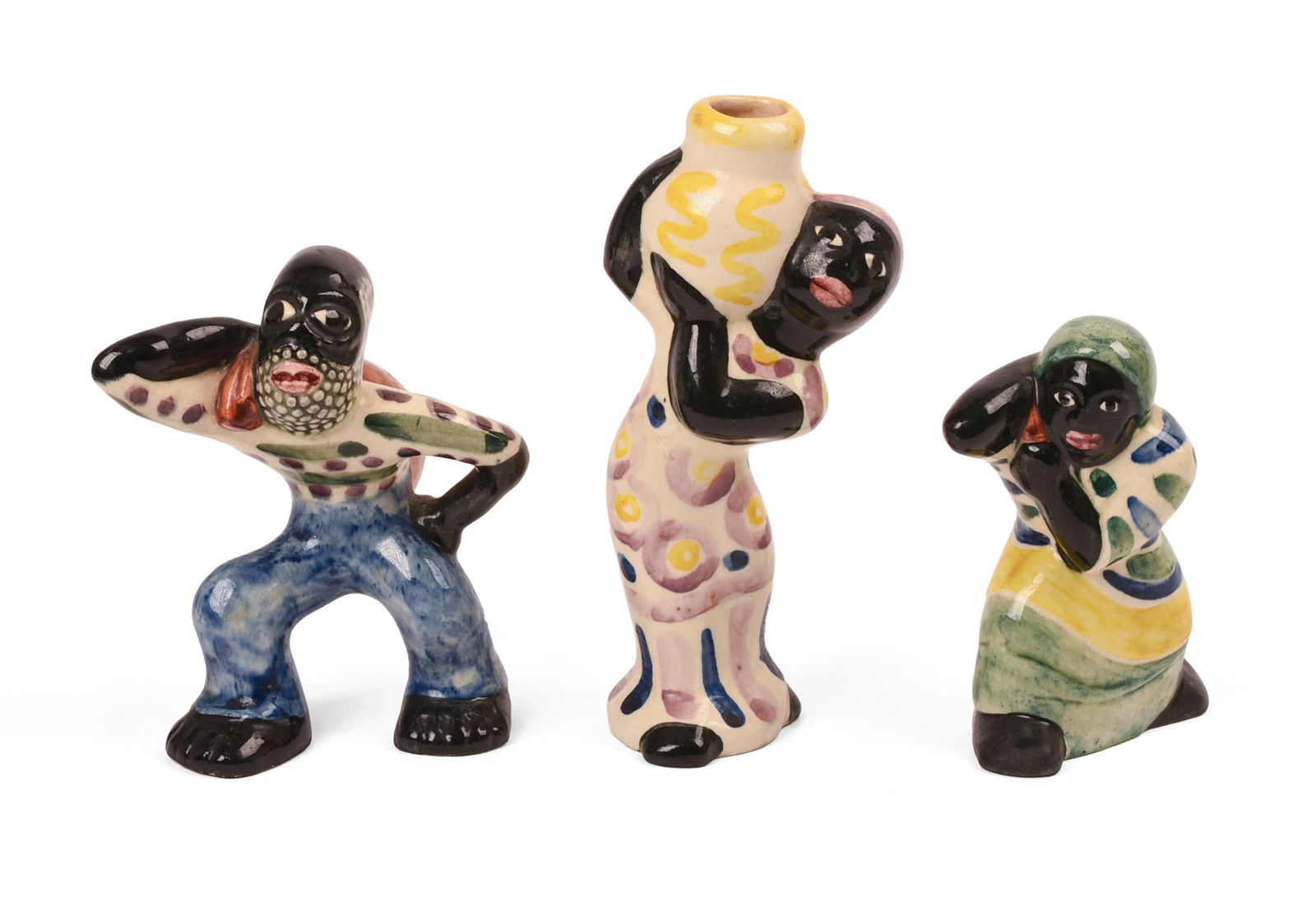 Three Shearwater Pottery Figurines. (1 of 8)