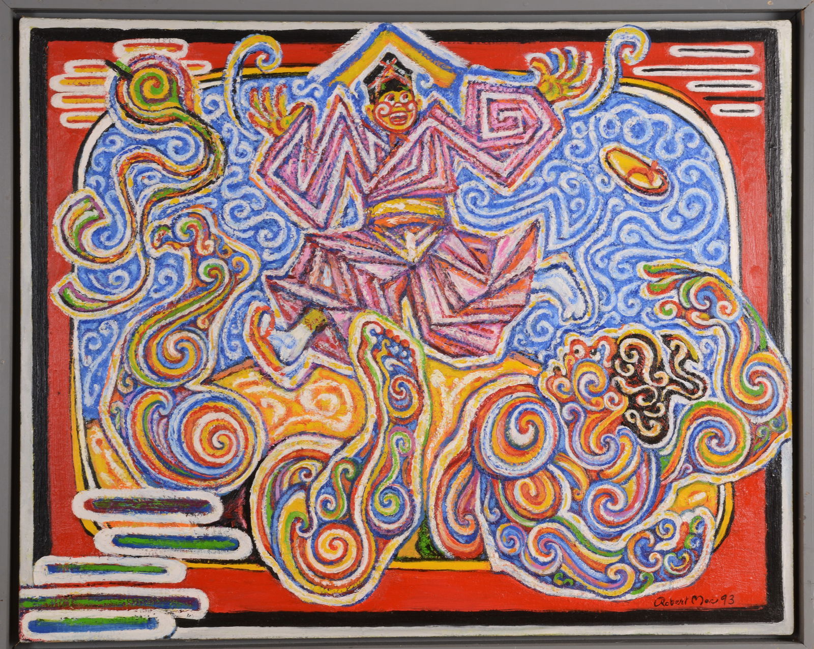 Large Abstract Figural Oil on Canvas (1 of 8)