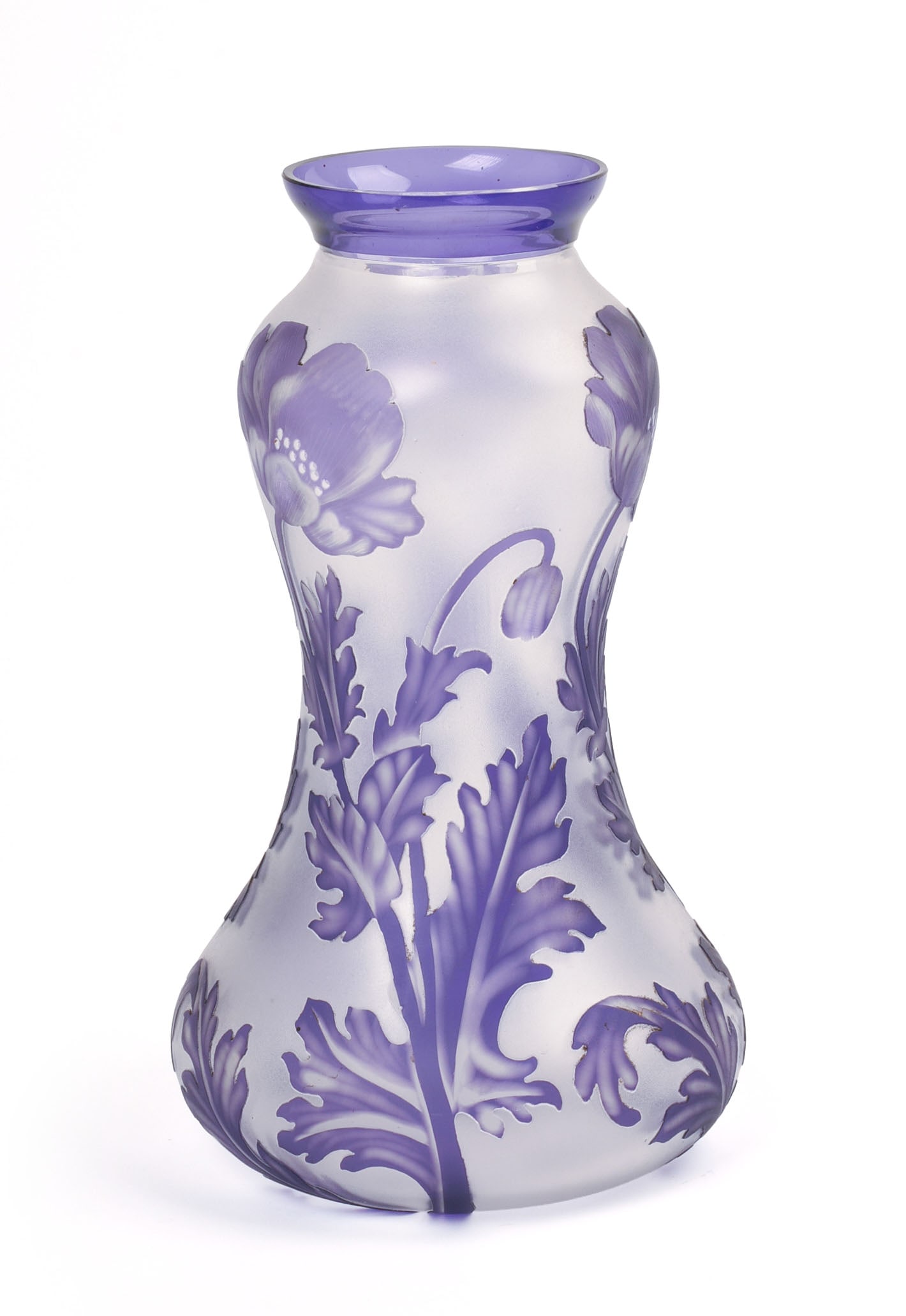 Val St. Lambert Cameo Art Glass Vase. (1 of 6)