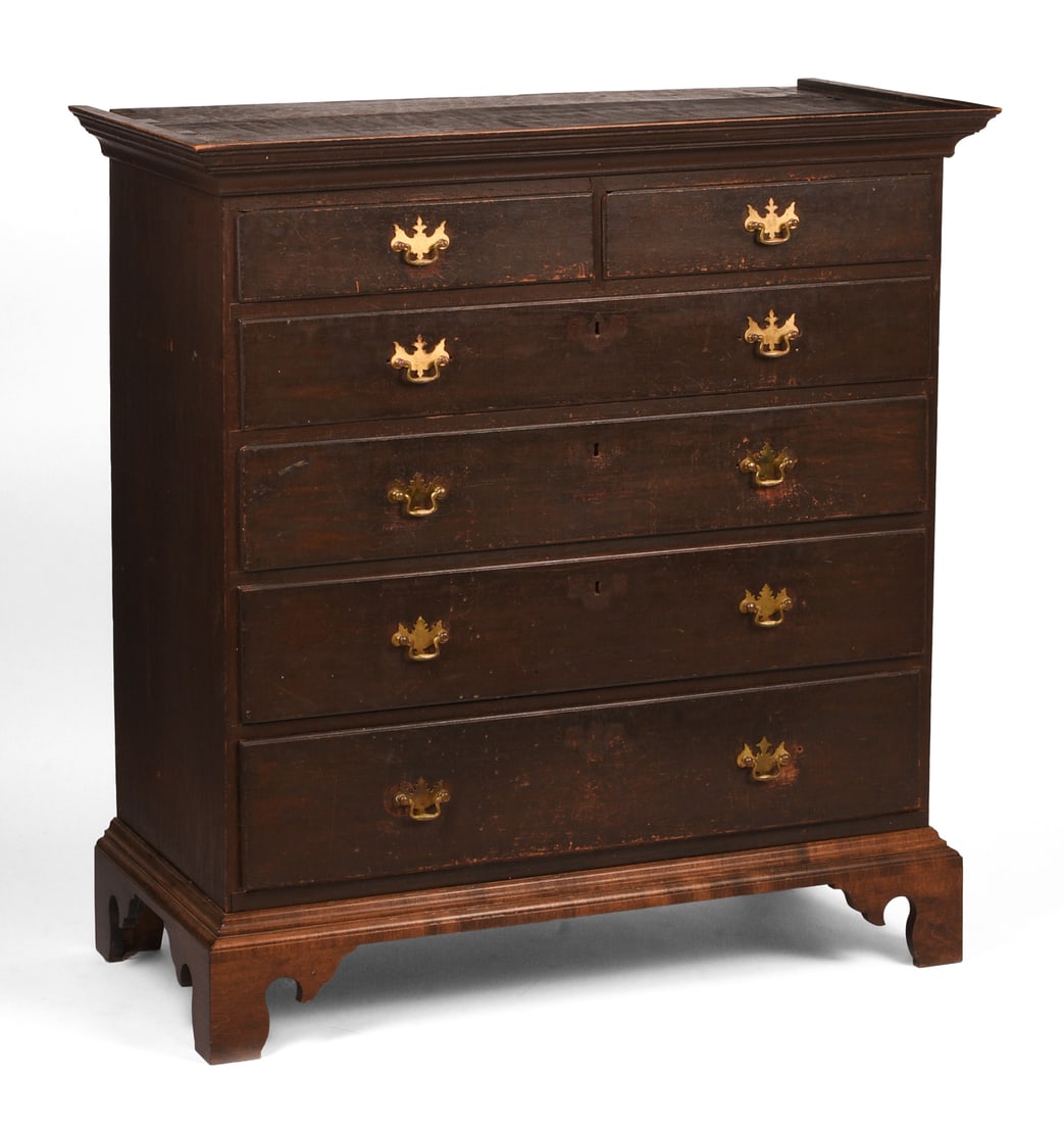18th C. Maple Chippendale Chest. (1 of 3)