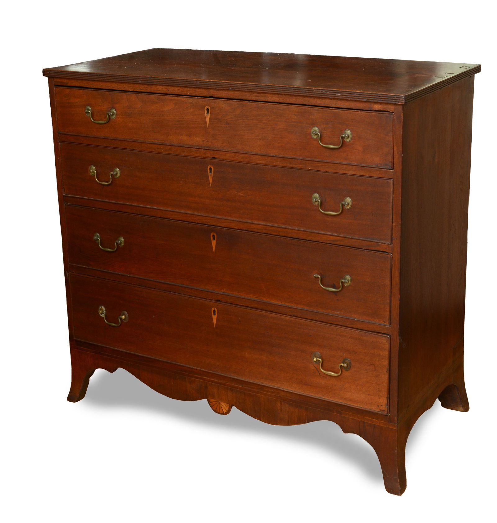 New England Cherry Four Drawer Chest. (1 of 4)