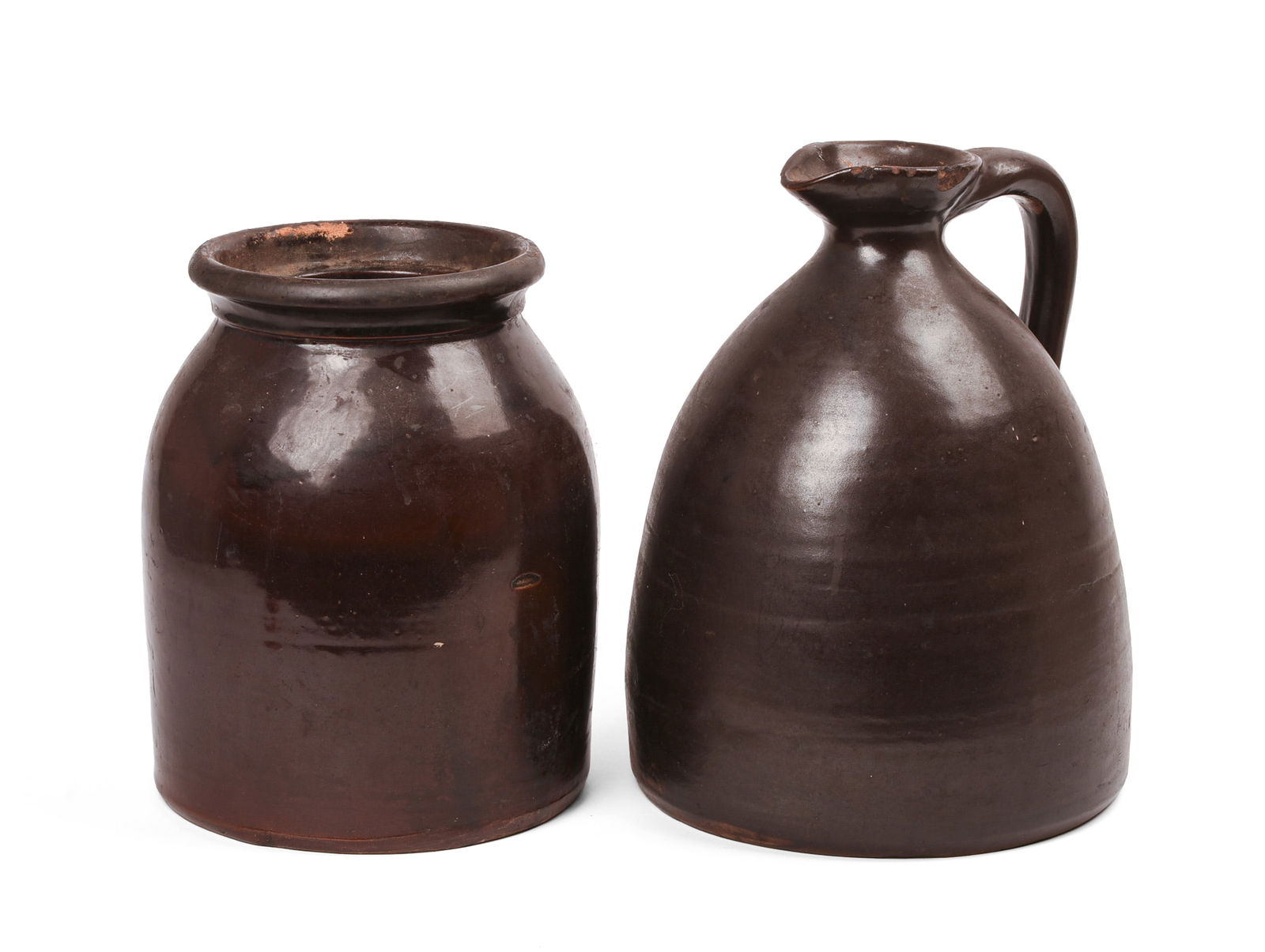 Stoneware Pitcher and a Crock. (1 of 7)