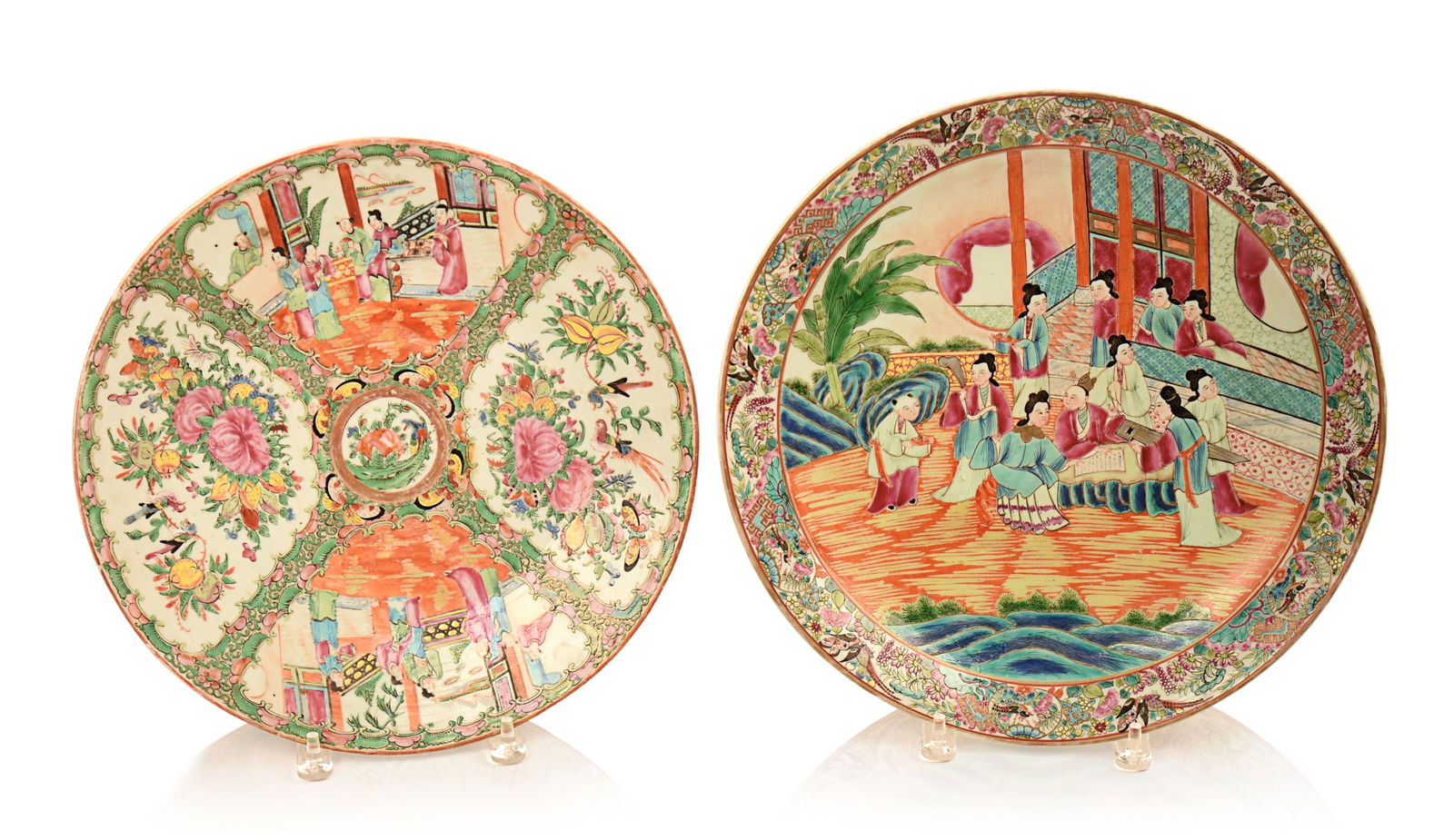 Two Chinese Rose Medallion Chargers. (1 of 2)