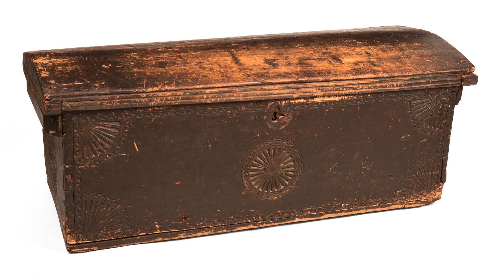 18th Century Carved Dome Top Chest. (1 of 7)