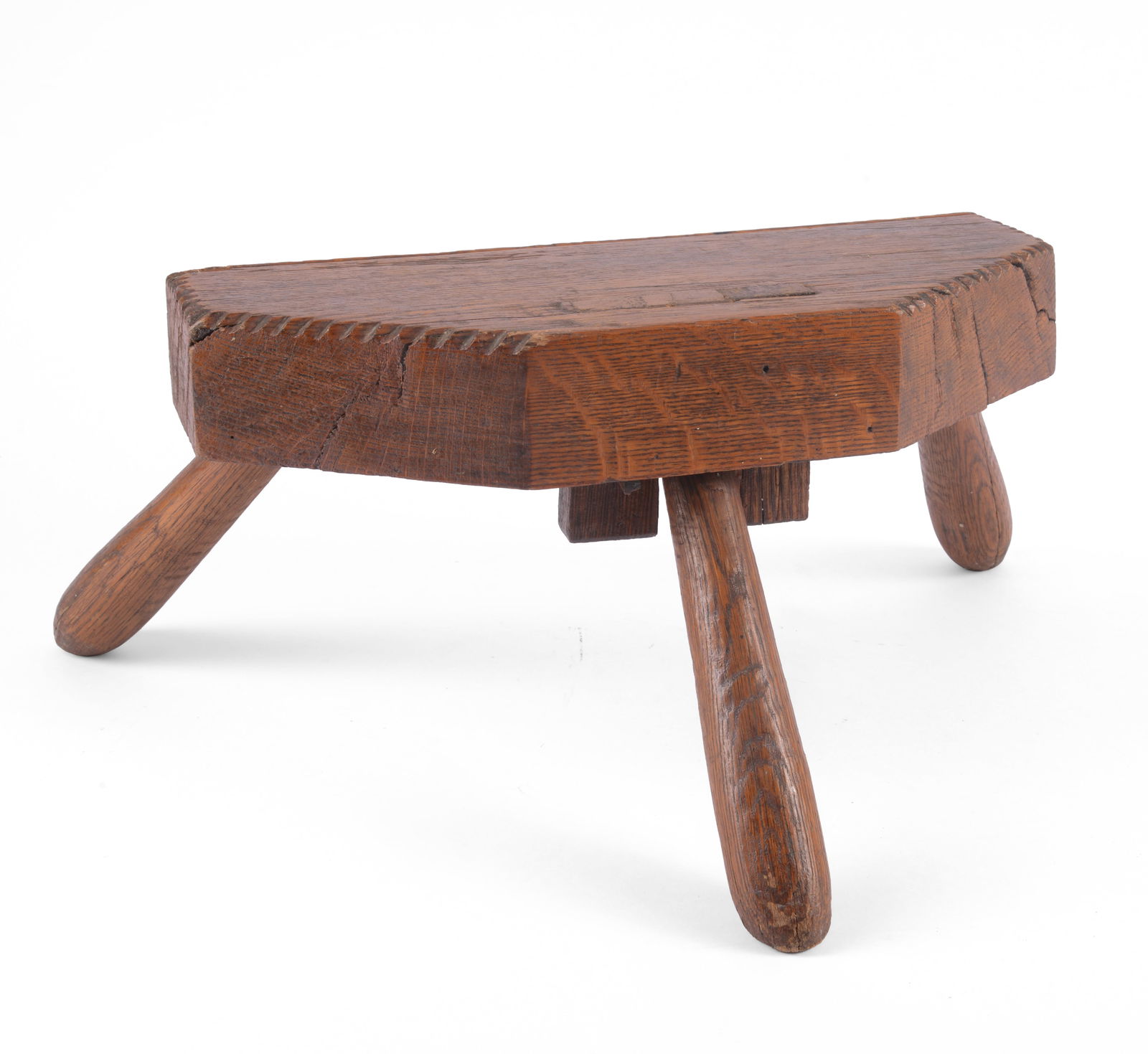 Oak Three-Legged Stool. (1 of 4)