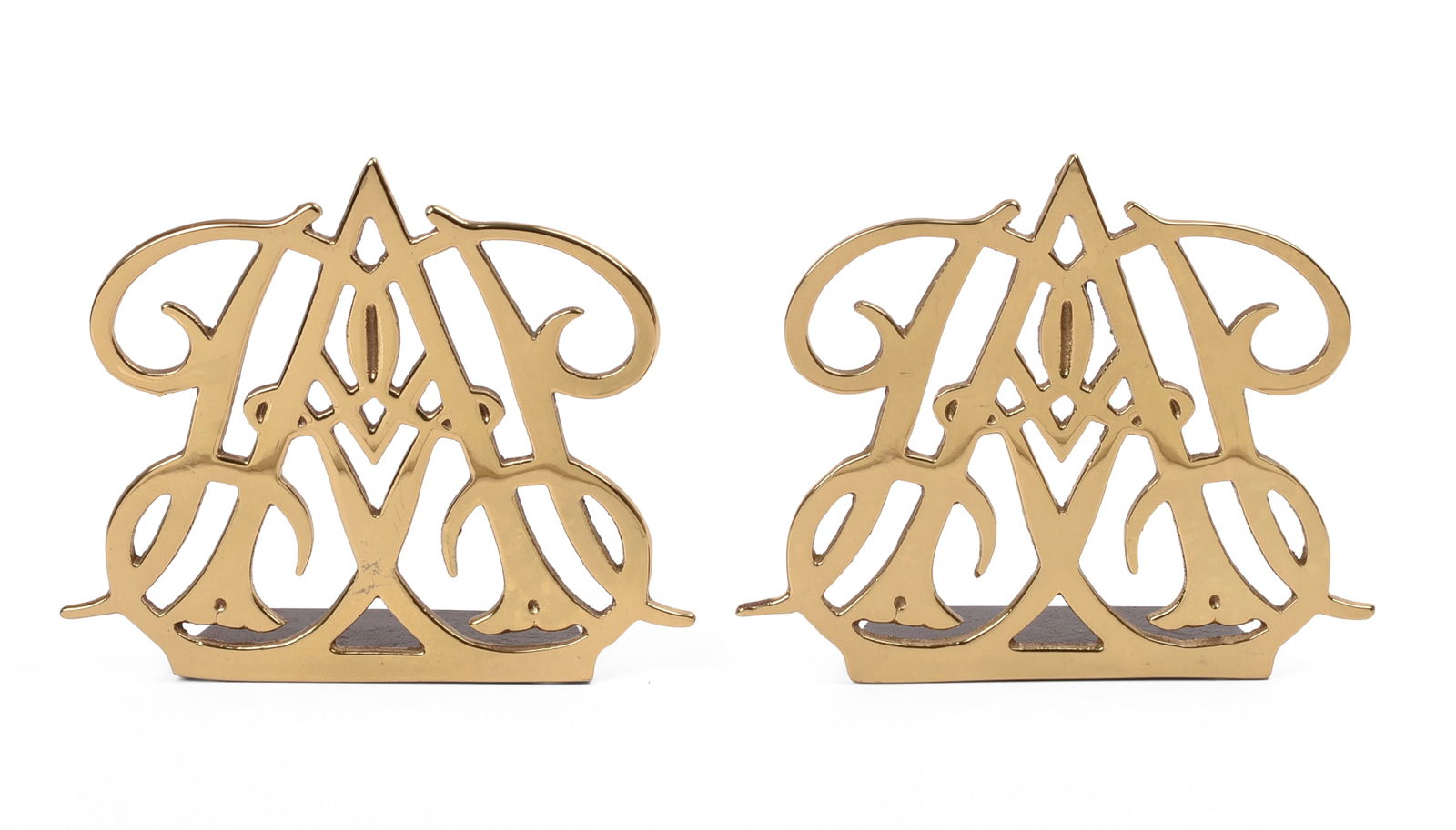 Pair of Colonial Williamsburg Brass Bookends. (1 of 4)