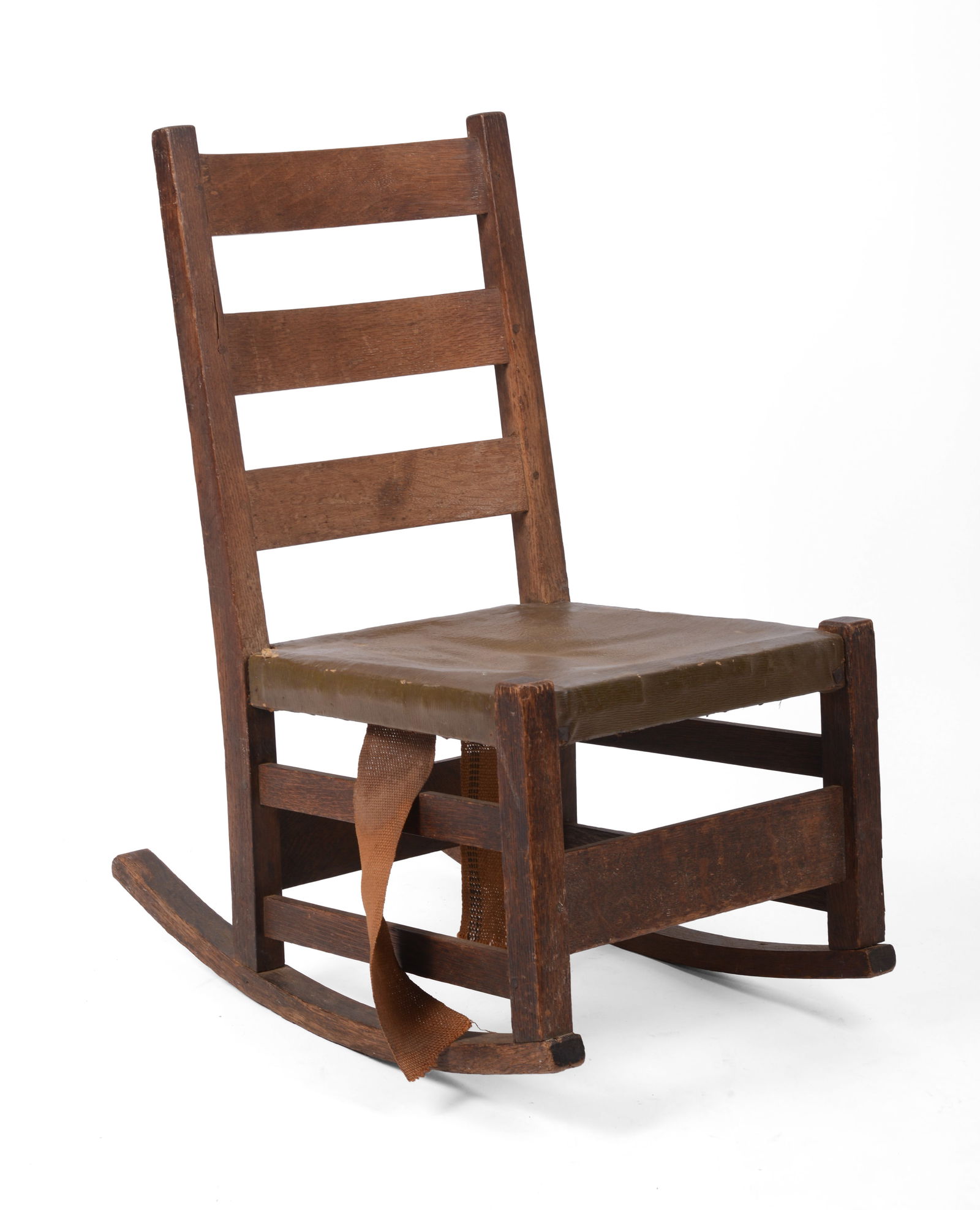 Arts & Crafts Oak Child's Rocking Chair. (1 of 5)