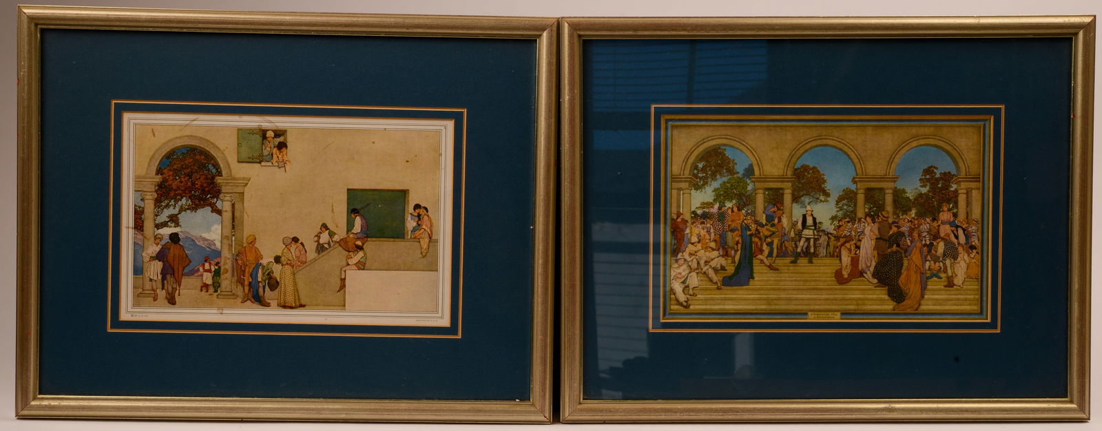 TWO FRAMED PRINTS AFTER MAXWELL PARRISH. (1 of 1)