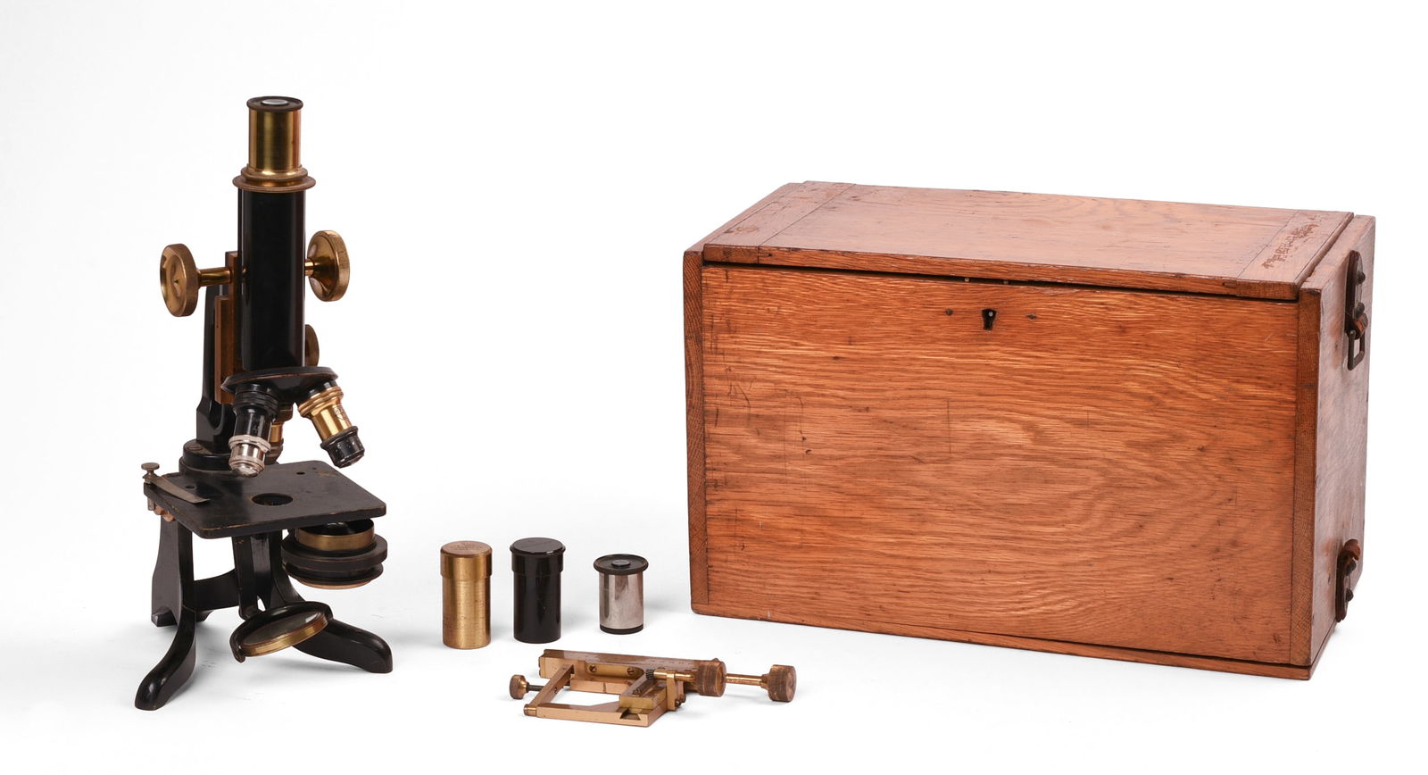 Charles Baker London Compound Brass Microscope. (1 of 5)