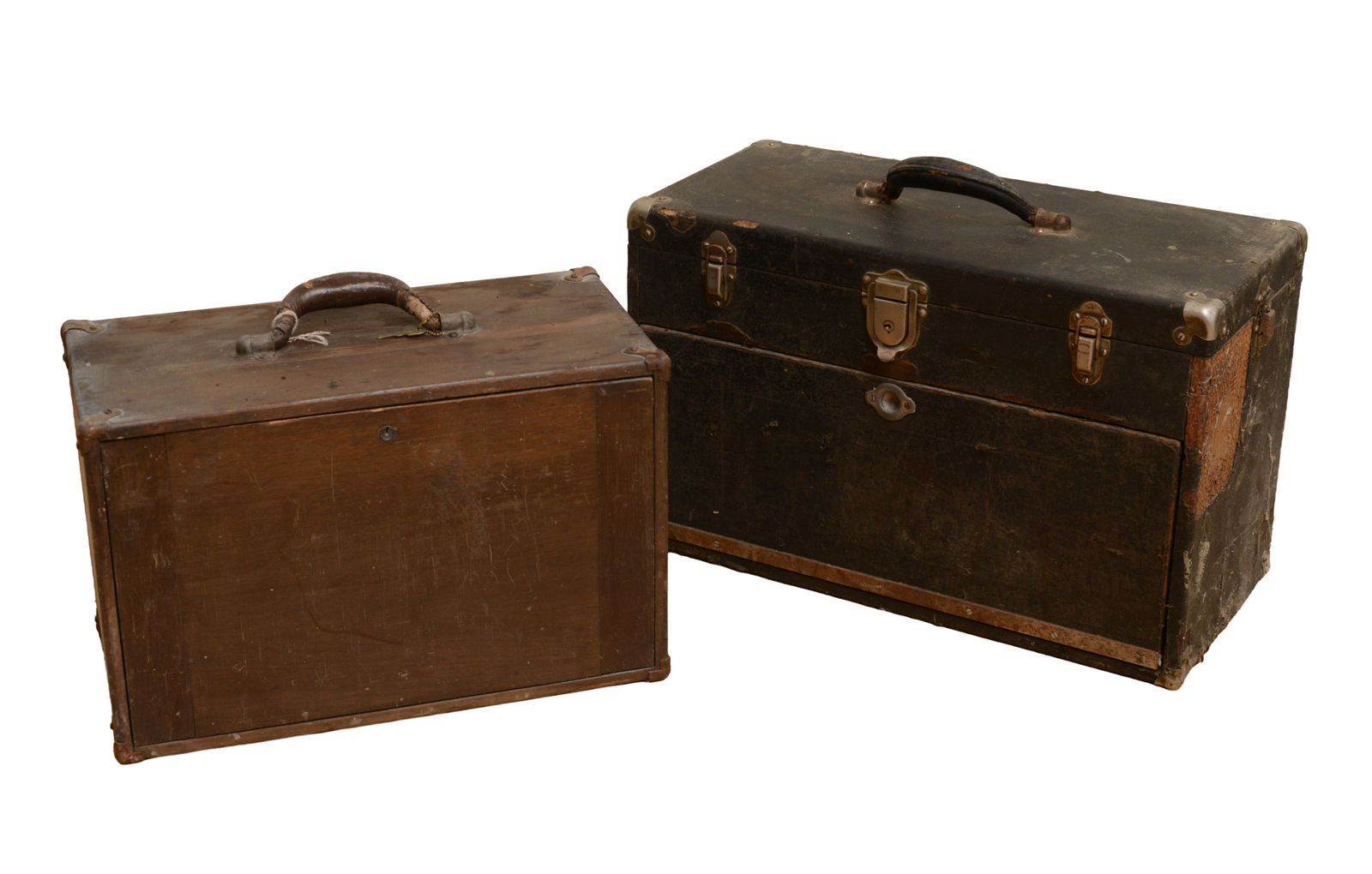 Two Antique Wooden Toolboxes. (1 of 2)