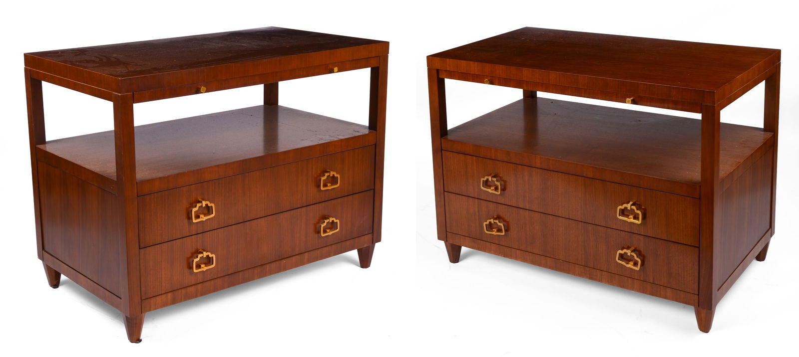 Pair of Alexa Hampton Renata Night Stands in Walnut. (1 of 8)