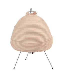 Original Noguchi Akari Signed Table lamp.: Height 16 inches. Lacking light holder, tears to paper. IN HOUSE SHIPPING: We offer very competitively priced in house shipping for all items in this sale. Please contact us for a quote.