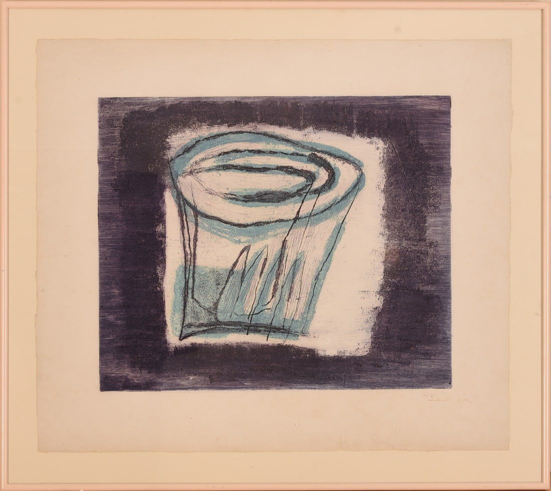 Jean Fautrier (1898 - 1964). Etching: Le Verre. (1 of 3)