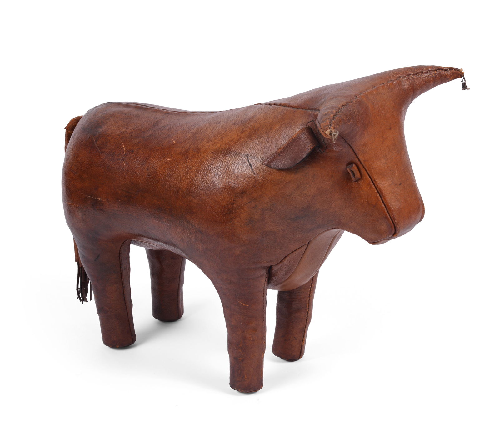 Dimitri Omersa for Abercrombie & Fitch Leather Bull Footstool/Ottoman (1 of 5)