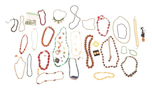 Large Group of Costume Jewelry.: Including necklaces, bracelets and earrings. Some necklaces need to be restrung, some earrings lacking mates. IN HOUSE SHIPPING: We offer very competitively priced in house shipping for all items in