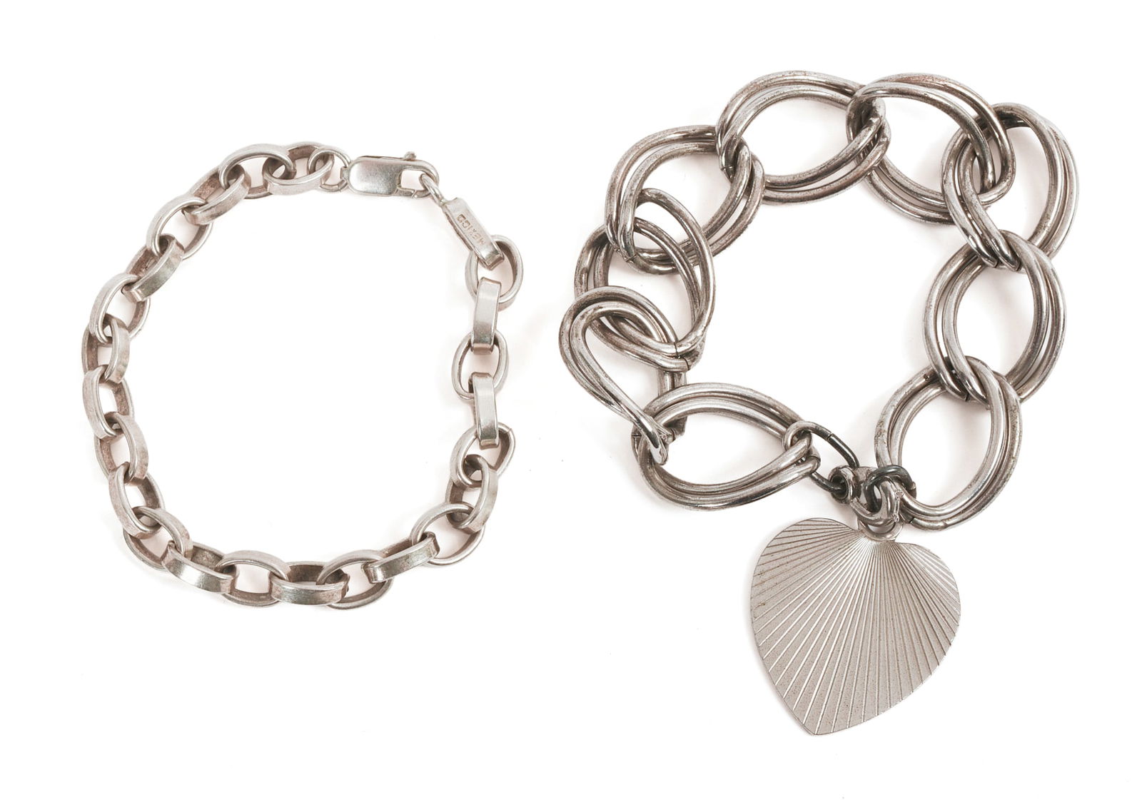 Two Sterling Silver Bracelets. (1 of 4)